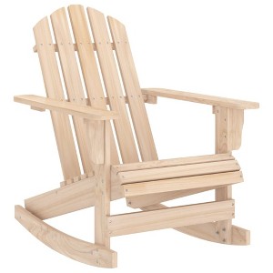 vidaXL Patio Adirondack Rocking Chair Solid Fir Wood - 1 of 4