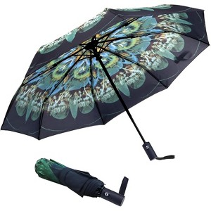 Clotth Travel Essentials Umbrella Windproof, Compact, Lightweight, Automatic Open/Close, Strong And Portable Folding Small Umbrella For Rain - 1 of 4