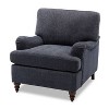 Okak Elegant Accent Chair with Cozy Soft Removable Padded 1pc Solid Wood Legs Modern Single Sofa for Living Room Bedroom Reading Room - 4 of 4