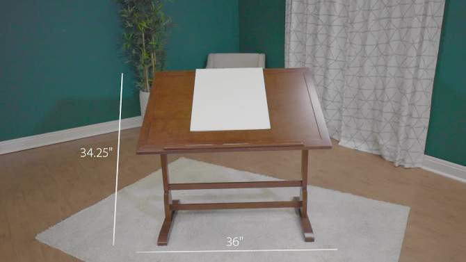 36&#34; Canvas &#38; Color Retro Wood Table Rustic Oak - Studio Designs, 2 of 11, play video