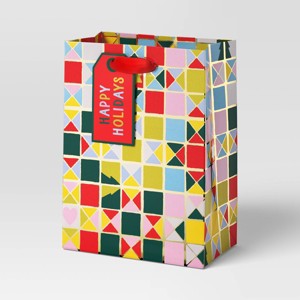 Christmas Humble Cheer Gift Bag Petite Checker - Wondershop™ - 1 of 3
