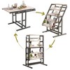 Vynxaria Convertible Solid Wood Table and Shelf with Metal Frame - 3 of 4