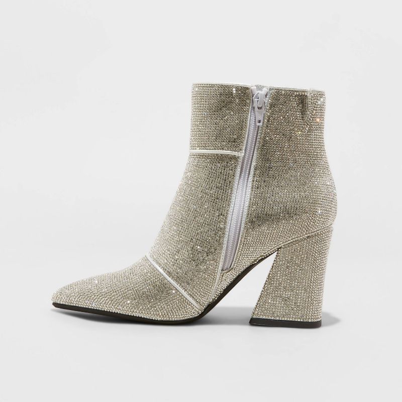Women's Cailin Ankle Boots - A New Day™ Silver, 3 of 11