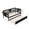 NicBex Twin/Full Size Daybed with Twin Size Trundle,Wood Day Bed Frame for Bedroom,Living Room,Apartment - image 3 of 4