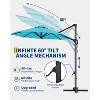 10FT Outdoor Cantilever Umbrella Patio Umbrella with Base Included Market Sun Shade Windproof Offset Umbrella with 360-Degree Rotation - 3 of 4