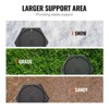 VEVOR RV Leveling Pads, 9 Inch Round Landing Feet, Permanent Attached Jack Stabilizers, Rubber Jack Pads, 5000 lbs Capacity, 5th Wheels, 4-Pack,Black - 4 of 4