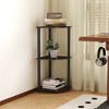 HOMLUX 3 Tier Decorative Corner Bookshelf Display Rack - 2 of 4