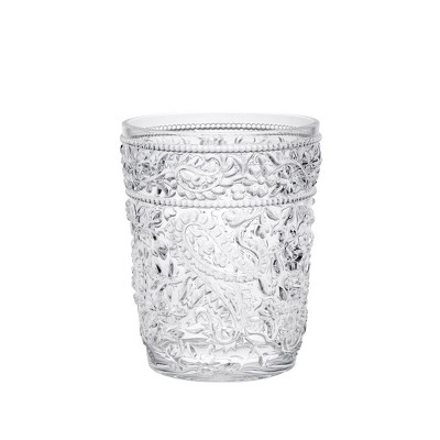 Paisley Acrylic Glasses Drinking Set of 4 DOF (13oz), Plastic Drinking Glasses, BPA Free Cocktail Glasses, Drinkware Set, Drinking Water Glasses