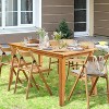VINGLI Rectangular Outdoor Dining Table 55 Inch Solid Cedar Wood Patio Table for 4-6 People, Waterproof Garden Table for Yard, Deck, Poolside - 2 of 4