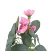 Unique Bargains Artificial Plants 5-Stem Rose Plastic 4.72"x4.72"x7.09" 1 Pcs - 4 of 4