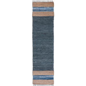 Vintage Leather W/ Fringes VTL602 Hand Woven Indoor Rugs - Safavieh - 1 of 4