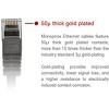 Monoprice Cat5e Ethernet Patch Cable - 10 Feet - Black | Network Internet Cord - RJ45, Stranded, 350Mhz, UTP, Pure Bare Copper Wire, 24AWG - 3 of 4