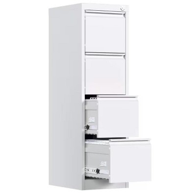 NicBex Metal Vertical File Storage Cabinet with 4 Drawers,Office Home Steel Lockable File Cabinet for A4 Letter/Legal Size,White