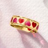 Ross-Simons Italian Pink and Red Enamel Heart Ring in 14kt Yellow Gold - 4 of 4