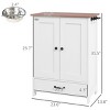 INFURNIC Pet Bowl Feeding Station with Hidden Bowls Storage Cabinet Adjustable Panel for Medium Dogs, White, 23.6"*13.8"*31.5" - 4 of 4