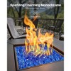 VEVOR Fire Glass, 10LBS / 4.5KG High-Temperature Resistant Fireplace Rocks, 1/2-Inch / 12.7 mm Reflective & Smokeless Firepit Glass Rock, Cobalt Blue - 3 of 4