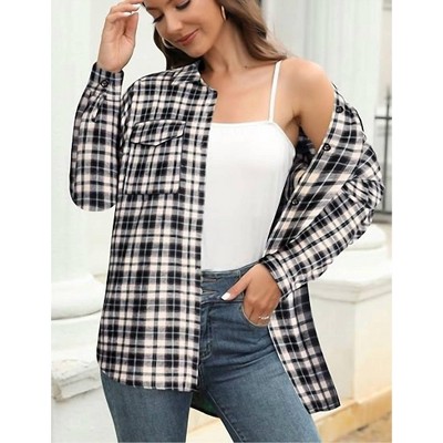 Women's Autumn Maple Plaid Shacket - Mikarose