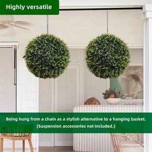 Coucheta Topiary Ball 2 Pcs, Artificial Boxwood Topiary Balls Garden Spheres Decorative Balls for Outdoor Patio Garden and Indoor, Wedding Decoration - 1 of 4