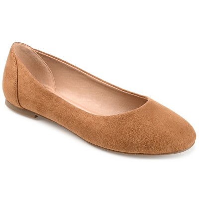 brown slip on flats