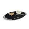 Nambe Eclipse Cutting and Serving Board Set, Made of Acacia Wood and Stainless Steel, Charcuterie Platter for Small Meats and Cheeses, Noir - 2 of 3
