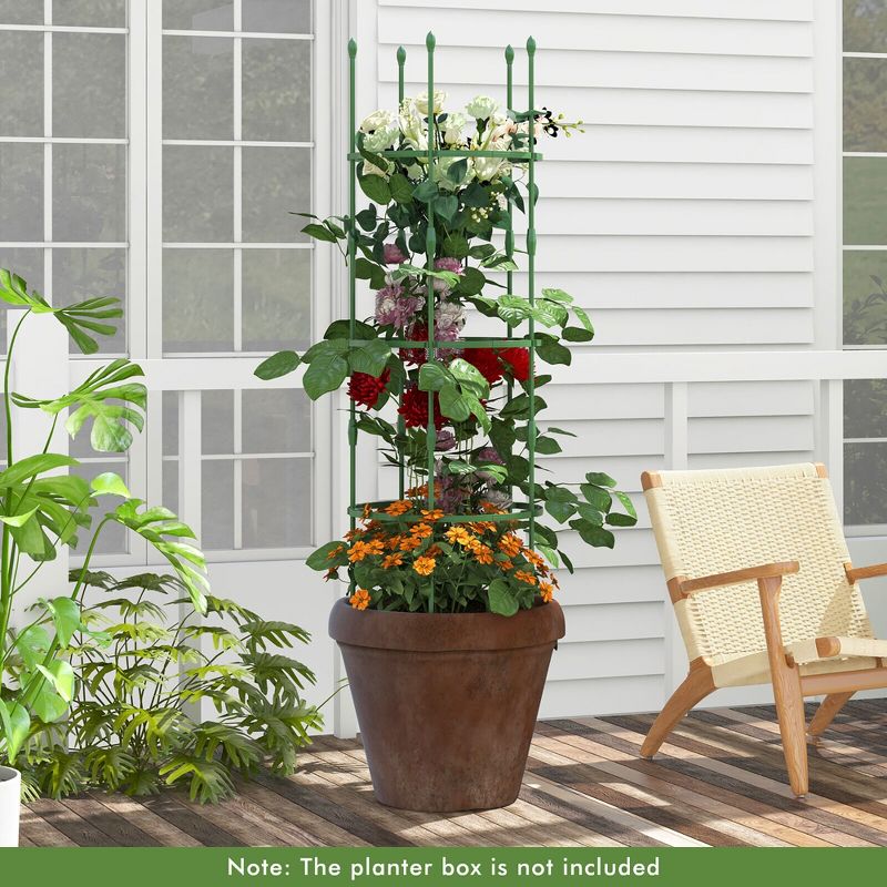 Tangkula 3-Pack Garden Tomato Trellis 60" Plant Support Cage w/ Adjustable Size for Plants, 3 of 11