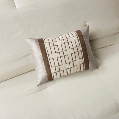 Taupe and Brown Queen Microfiber 7-Piece Comforter Set