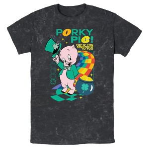 Men's Looney Tunes Porky Top o’ the Morning to You T-Shirt - 1 of 4