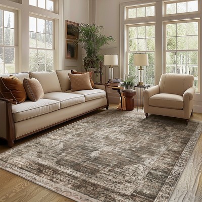 ABYNOW Machine Washable Area Rug – Soft Modern Abstract Carpet for Living Room, Bedroom, and Dining Room, Non-Slip Floor Rug