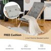 Tangkula Foldable Wood Beach Sling Chair with 3 Adjustable Positions Indoor Living Room Chaise Lounge Grey - 2 of 4