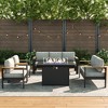 LayinSun 5 Pieces Aluminum Outdoor Patio Furniture Set with Fire Pit Table, Outside Metal Patio Conversation Sets with Deep Seating and Thick Cushions - 2 of 4