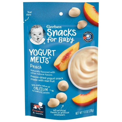 Gerber Yogurt Melts Peach Freeze-dried Snacks - 1oz : Target