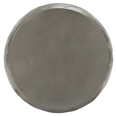 Julyvia Dark Grey Fish Scale Concrete Accent Stool