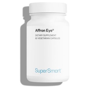 SuperSmart Affron Eye 20mg per Day - Patented Saffron Extract 3% Crocin - Vision & Eye Supplement | Non-GMO & Gluten Free - 90 Vegetarian Capsules - 1 of 4