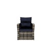 WestinTrends 4-Piece PE Rattan Wicker Conversation Sofa Set with Cushions - 4 of 4