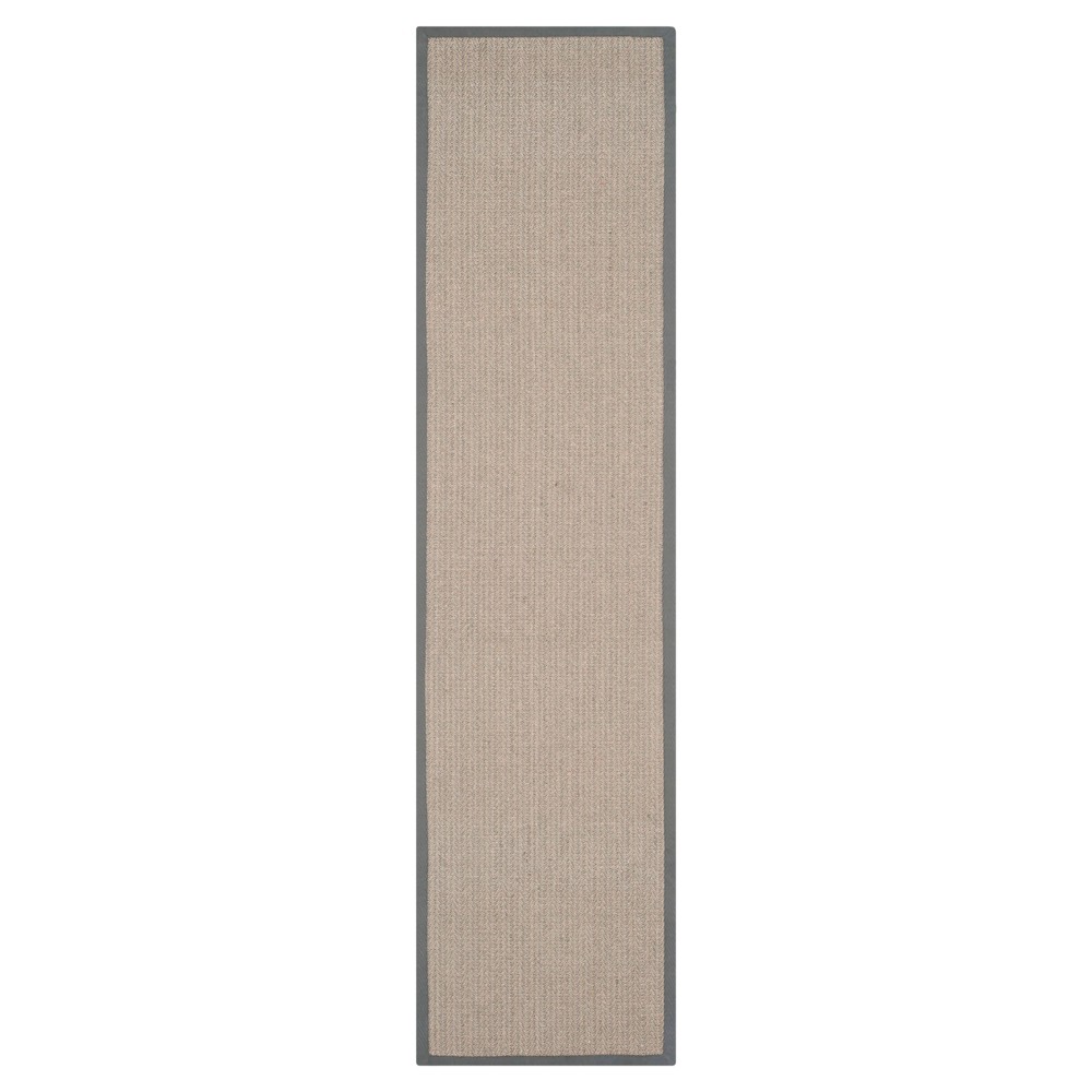 Salima Natural Fiber Runner - Gray Brown / Gray (2' 6inx10') - Safavieh