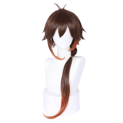 Unique Bargains Women's Wigs 31" Red with Wig Cap