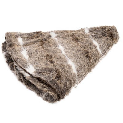 Vickerman 60" Snow Mink Faux Fur Christmas Tree Skirt