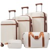 Whisen 3-Piece ABS Luggage Set Including Front Opening 20” & 24” Suitcases with USB, TSA Lock and Duffel Bag - 2 of 4