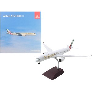 Airbus A350-900 Commercial Aircraft White with Striped Tail "Gemini 200" Series 1/200 Diecast Model Airplane by GeminiJets - 1 of 4