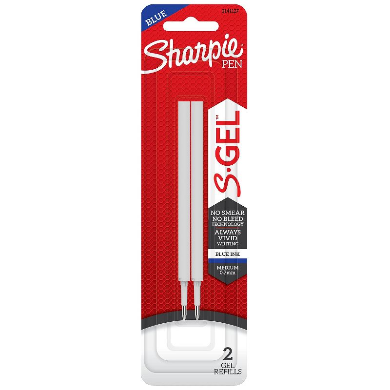 Sharpie S-Gel Gel-Ink Pen Refill Medium Point Blue Ink 2/Pack (2141127) , 1 of 6