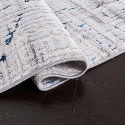Amelia 5' x 7' Grey/Blue Reversible Synthetic Area Rug