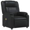 vidaXL Massage Recliner Chair, Adjustable Recliner with 6-Point Vibration Massage, Black Leather - 4 of 4