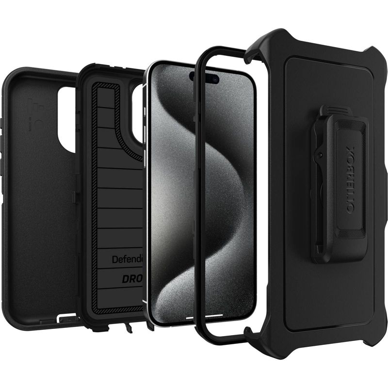 OtterBox Apple iPhone 15 Pro Max Defender Pro Series Case - Black, 3 of 9