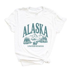 Simply Sage Market Women's Alaska Forest Scene Short Sleeve Graphic Tee - 1 of 4