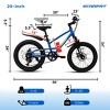 AENKYO 20-Inch Kids Mountain Bike for Boys & Girls, 7-Speed Shimano Children Mountain Bike with Fenders Easy Assembly - Blue Youth Bicycle - 3 of 4