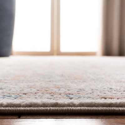 Ivory and Grey Hand-Knotted Synthetic 8' x 10' Area Rug