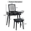 Vanity Table Modern with Charging Station and Flip Mirror for Bedroom 27.95in Wide-3irtyhousy - 4 of 4