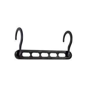 Honey-Can-Do 20pk Cascading Collapsible Black Plastic Hangers - 1 of 4