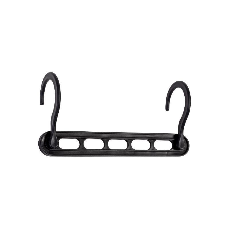 Honey-Can-Do 20pk Cascading Collapsible Black Plastic Hangers, 1 of 5