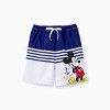 Disney Mickey Mouse Boys Swim Trunks Nautical Stripe Summer Beach Swimwear Drawstring Waist Board Shorts - 2 of 4